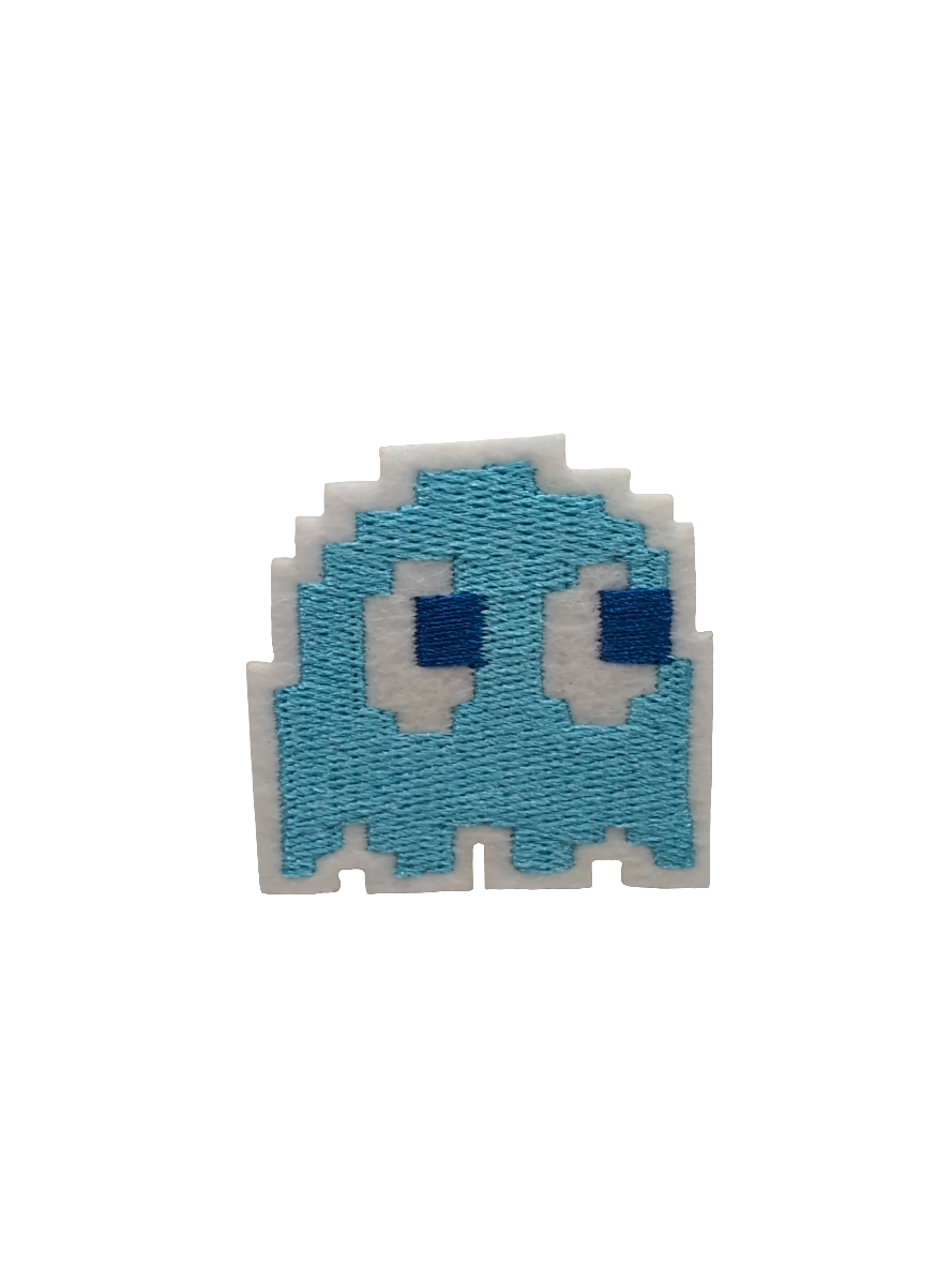 Iron patch blue Pacman retro gaming