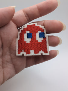 Iron patch red Pacman retro gaming