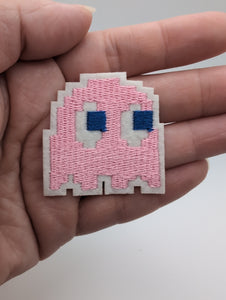 Iron patch pink Pacman retro gaming