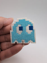 Load image into Gallery viewer, Iron patch blue Pacman retro gaming
