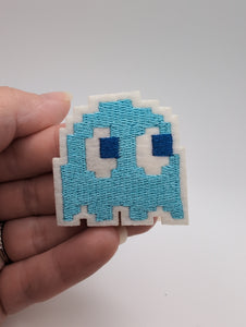 Iron patch blue Pacman retro gaming